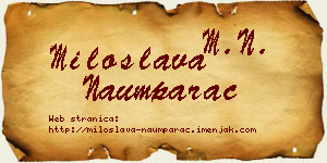 Miloslava Naumparac vizit kartica